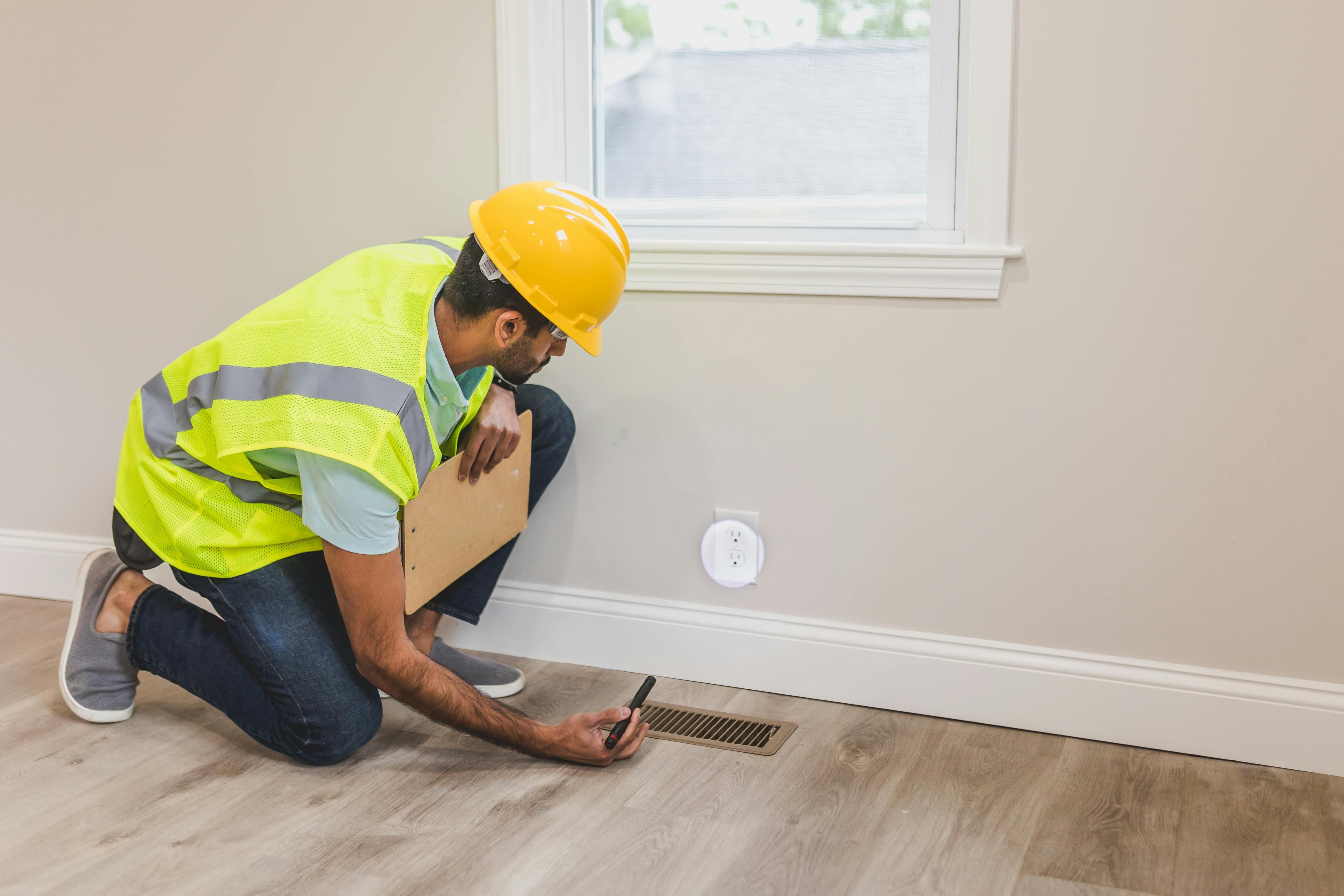 Residential airflow inspection near an indoor vent